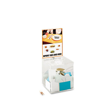 Safco® Large Acrylic Collection Box, 9.25 X 9.25 X 21, Clear freeshipping - TVN Wholesale